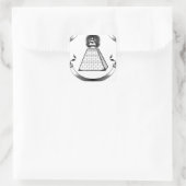 illuminati vierkante sticker (Tas)