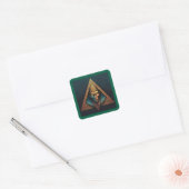 Illuminati Wall Crest Vierkante Sticker (Envelop)