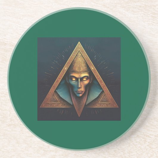 Illuminati Wall Crest Zandsteen Onderzetter (Voorkant)