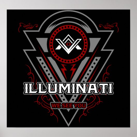 Illuminati we zien jullie allemaal ogen zien poster (Voorkant)