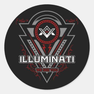 Illuminati we zien jullie allemaal ogen zien ronde sticker
