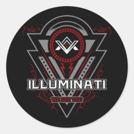 Illuminati we zien jullie allemaal ogen zien ronde sticker