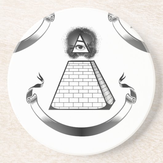 illuminati zandsteen onderzetter (Voorkant)