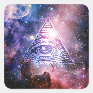 Illuminatienevel Vierkante Sticker