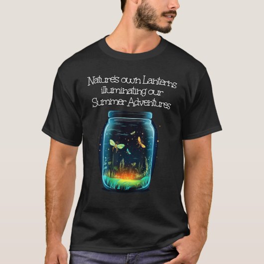 Illuminating summery Adventures with Fireflies T-shirt (Voorkant)