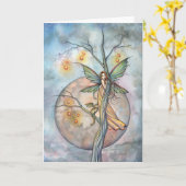 Illuminations Fairy Wenskaart Kaart (Gele Bloem)