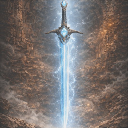 Illuminator Sword Icon Sticker – Legendary Sword (Voorkant)