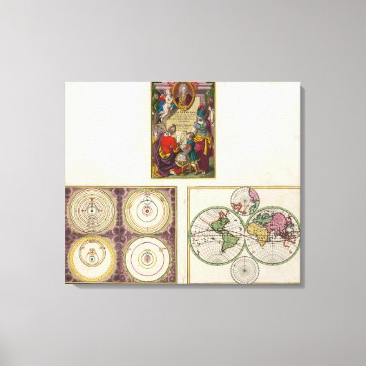 Illus Title Page Solar-systeem, Charte vom Globo Canvas Afdruk (Voorkant)