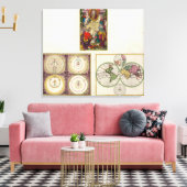 Illus Title Page Solar-systeem, Charte vom Globo Canvas Afdruk (Insitu (Woonkamer))