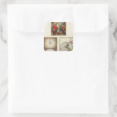 Illus Title Page Solar-systeem, Charte vom Globo Vierkante Sticker (Tas)