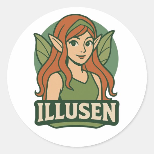 Illusen Ronde Sticker (Voorkant)