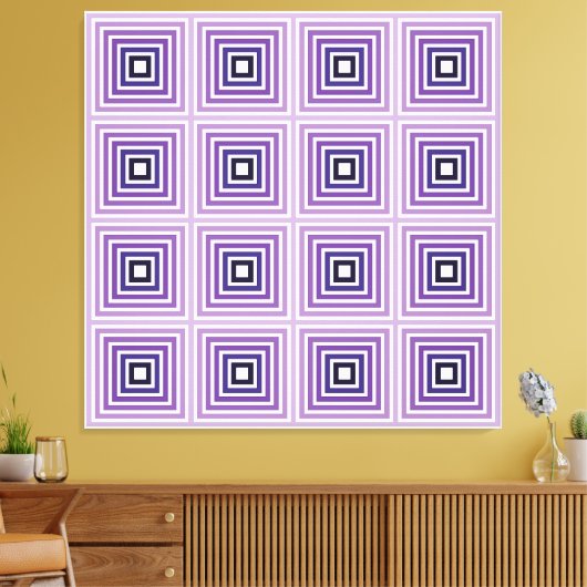 Illusie in het kwadraat canvas afdruk (Insitu (Woonkamer))