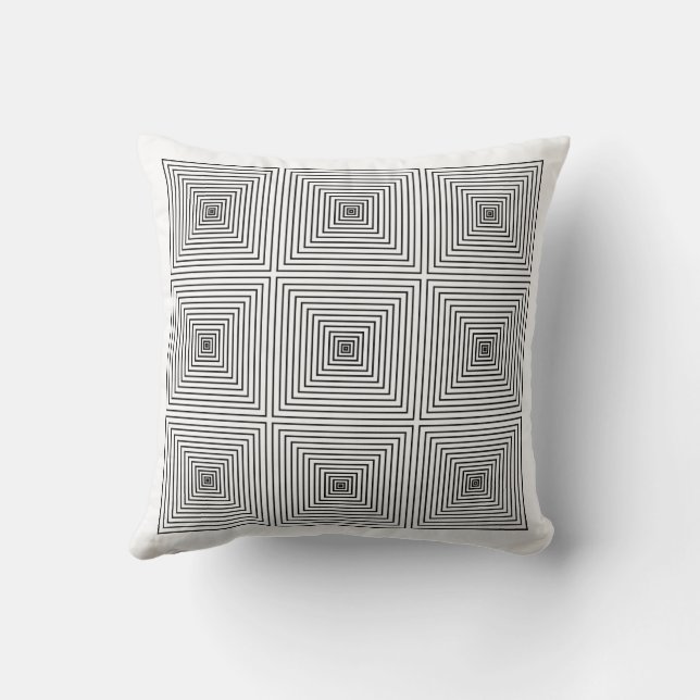 Illusie Kunst Minimalistische Kussen – Modern Geom (Achterkant)