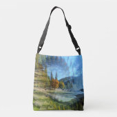 Illusies in de bergen.... crossbody tas (Achterkant)