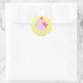 illusima Aardbei Cupcake Gele Sticker (Tas)