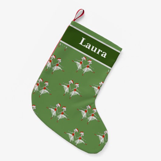 illusima Ballerina Dancing Mice KerstPattern Kleine Kerstsok (Voorkant (Hangend))