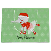 illusima Ballerina Elephant Kerstmis Snowflakes Groot Cadeauzakje (Voorkant)