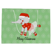 illusima Ballerina Elephant Kerstmis Snowflakes Groot Cadeauzakje (Achterkant)