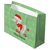illusima Ballerina Elephant Kerstmis Snowflakes Groot Cadeauzakje (Voorkant Gekanteld)