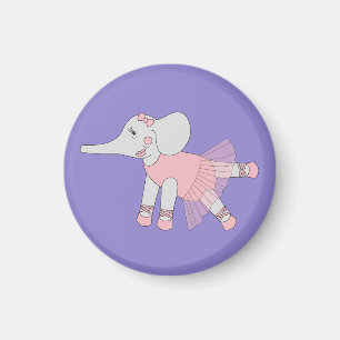 illusima Ballerina Elephant Light Paars Magneet