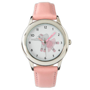 illusima Ballerina Elephant Pink Kinder Watch Horloge