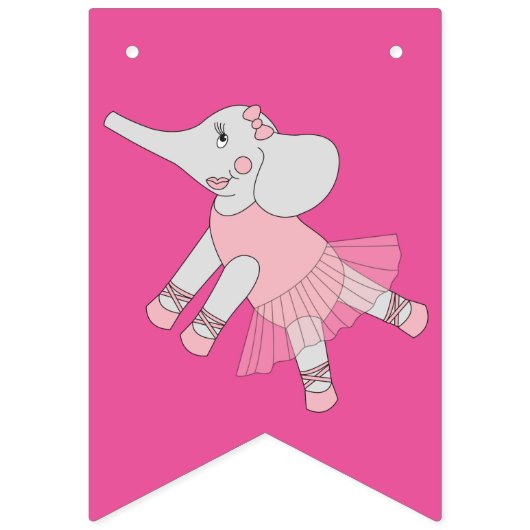illusima Ballerina Elephant Pink Vlaggetjes (Tweede vlag)