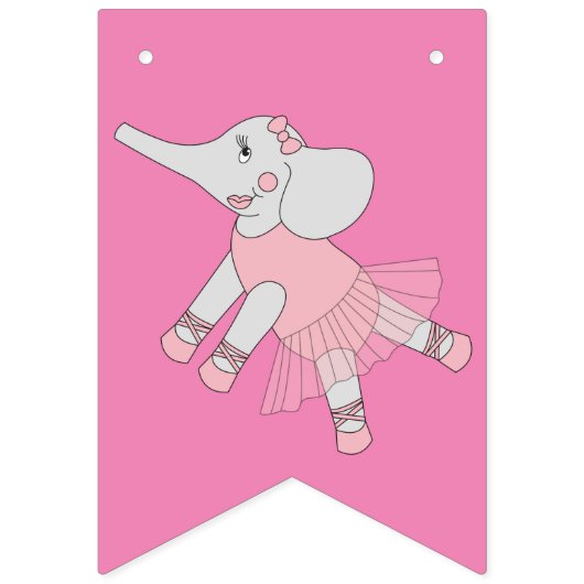 illusima Ballerina Elephant Rainbow Bunting Flags Vlaggetjes (Tweede vlag)