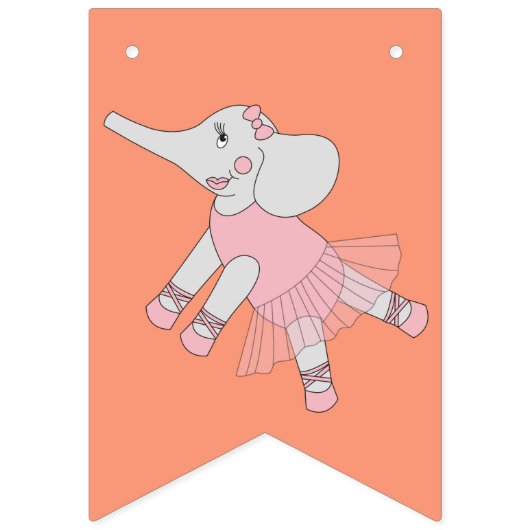 illusima Ballerina Elephant Rainbow Bunting Flags Vlaggetjes (Derde vlag)