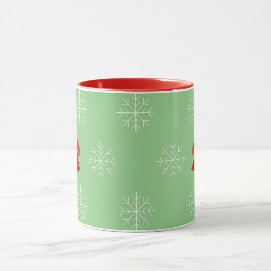 illusima Ballerina Fairy Christmas Snowflakes Mug Mok (Midden)