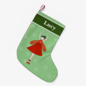 illusima Ballerina Fairy Kerstmis Snowflakes Kleine Kerstsok (Voorkant (Hangend))