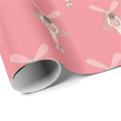 illusima Ballerina Fairy Peach Wrapping Papier (Rol Hoek)