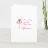 illusima Ballerina Fairy Perthday Kaart (Achterkant)