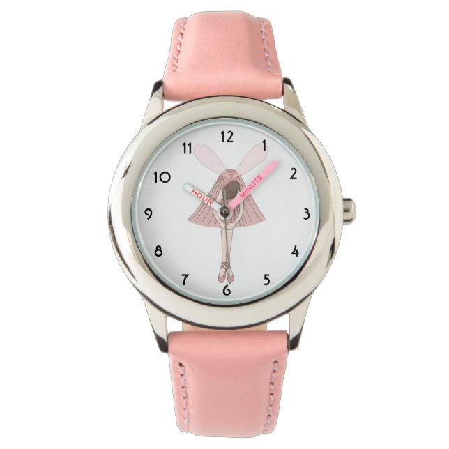 illusima Ballerina Fairy Pink Kinder Watch Horloge (Voorkant)