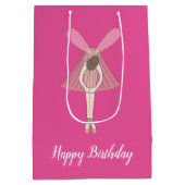 illusima ballerina fairy roze met tekst medium cadeauzakje (Achterkant)