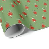 illusima Ballerina Fee Kerstmis Groen Cadeaupapier (Rol Hoek)