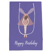 illusima ballerina fee Paarse met tekst Medium Cadeauzakje (Achterkant)