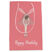 illusima ballerina fee perzik met tekst medium cadeauzakje (Voorkant)