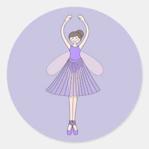 illusima Ballerina Fee Punt Schoenen Ballet Paars Ronde Sticker