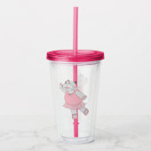 illusima Ballerina Hippo Acryl Drinkbeker (Voorkant)