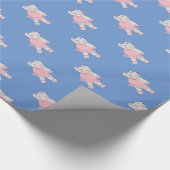 illusima Ballerina Hippo Blue Cadeaupapier (Hoek)