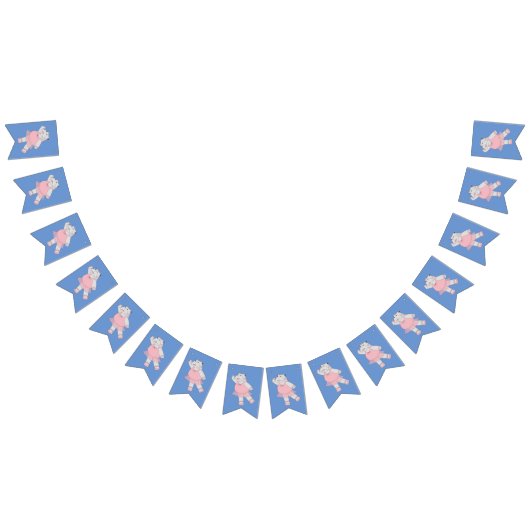 illusima Ballerina Hippo Blue Vlaggetjes (Alle)