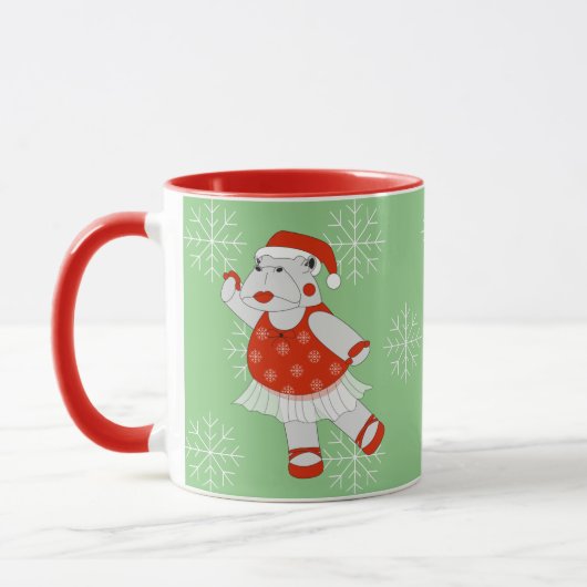 illusima Ballerina Hippo Christmas Snowflakes Mok (Links)