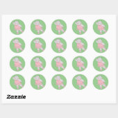 illusima Ballerina Hippo Green Ronde Sticker (Vel)