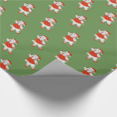 illusima Ballerina Hippo Kerstgroen Cadeaupapier (Hoek)