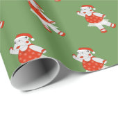 illusima Ballerina Hippo Kerstgroen Cadeaupapier (Rol Hoek)