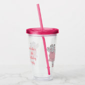 illusima ballerina hippo met tekst acryl drinkbeker (Links)