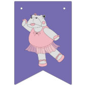 illusima Ballerina Hippo Paars Vlaggetjes (Tweede vlag)