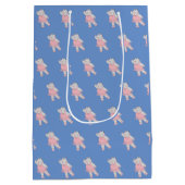illusima Ballerina Hippo Pattern Blue Medium Cadeauzakje (Achterkant)