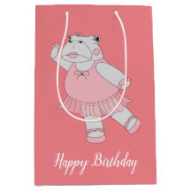 illusima ballerina hippo peach met tekst