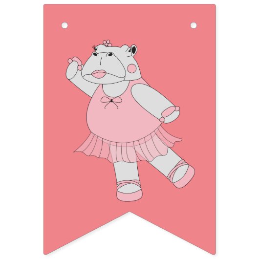 illusima Ballerina Hippo Peach Vlaggetjes (Tweede vlag)